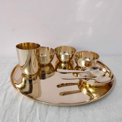 Kansa Thali Dinner Set 13" inches